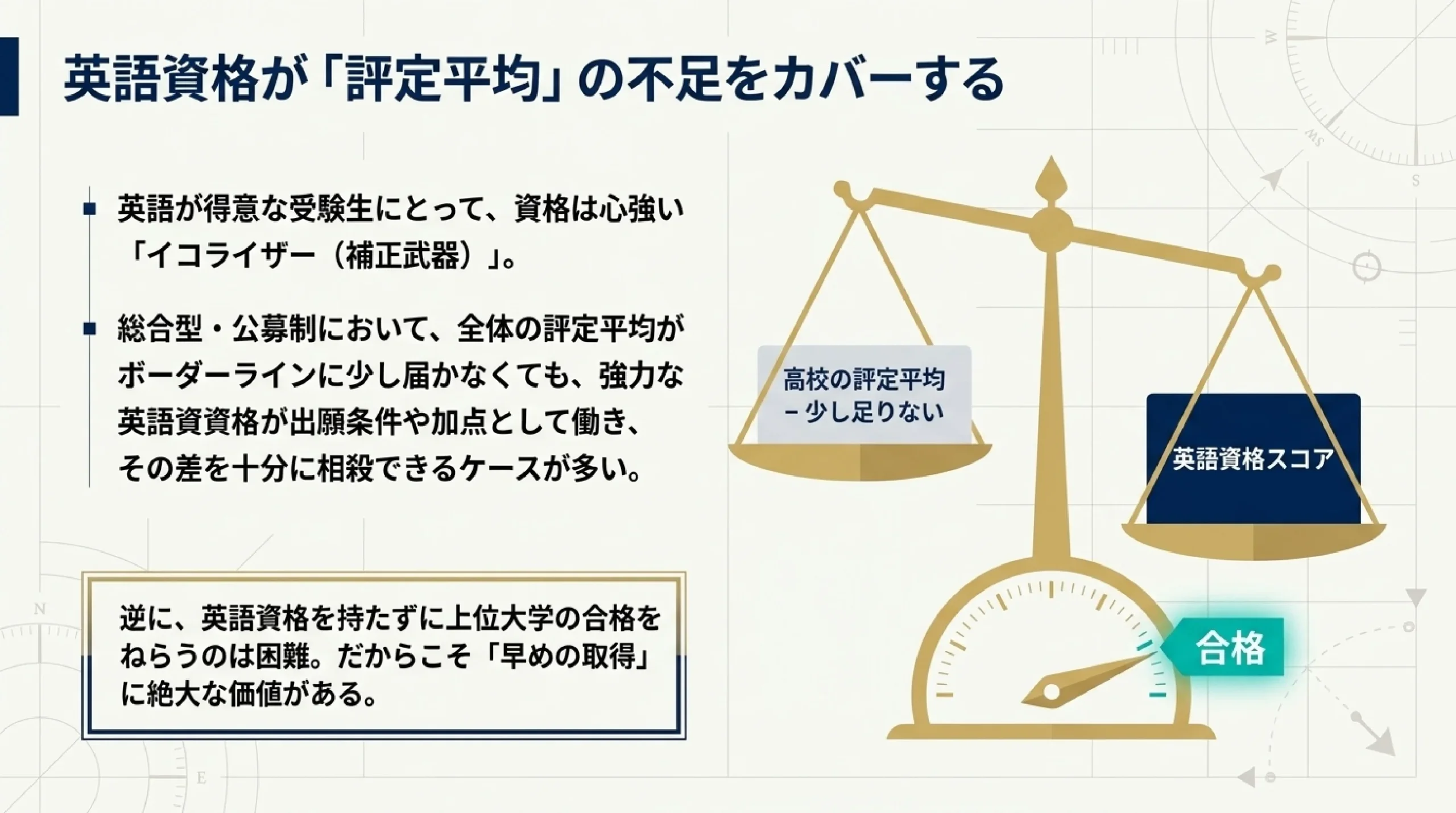 【大学受験】総合型・推薦に使える英語資格は英検だけじゃない|穴場の活か|英語資格が「評定平均」の不足をカバーする