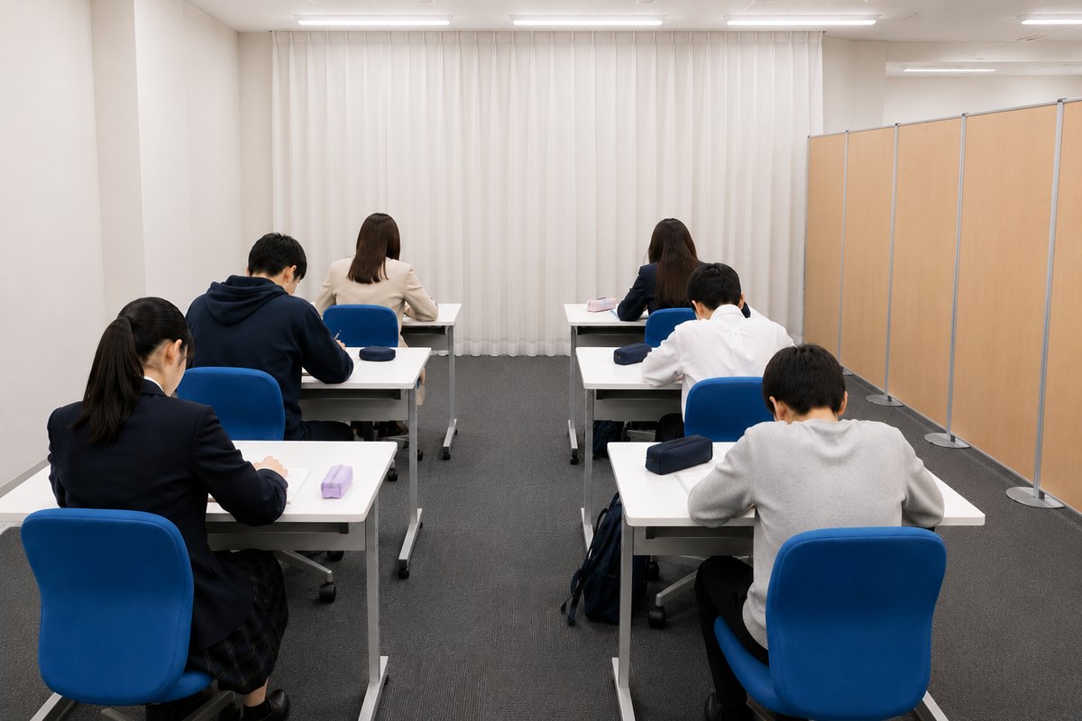 あざみ野・すすき野の個別指導塾MySTEPの教室で自習・演習に取り組む生徒たち