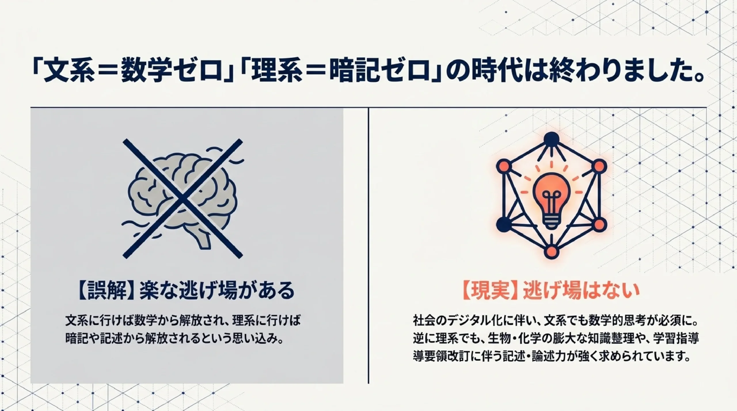 「数学が苦手だから文系」が危険な理由｜文理選択の落とし穴