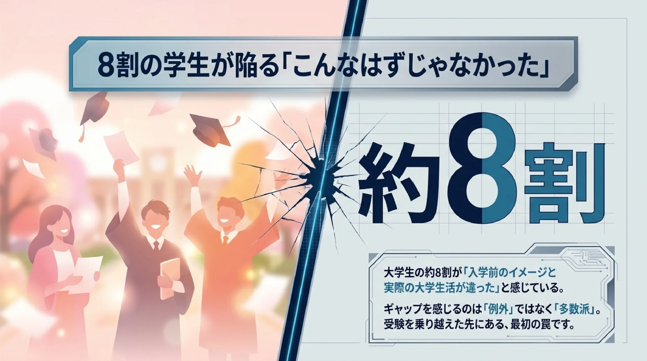 大学生活は「想像と違う」が多数派｜入学前に知っておきたいこと｜8割の学生が陥る「こんなはずじゃなかった」
