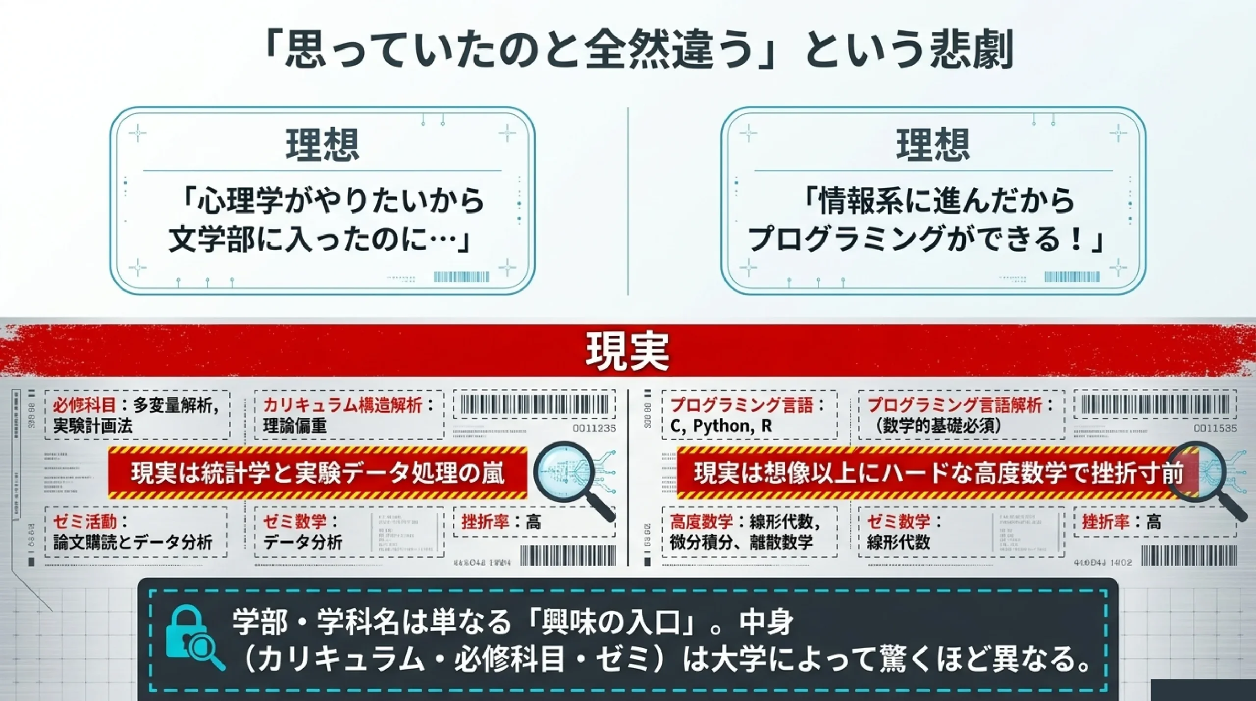 「学部名にだまされない」同じ名前でも中身が違う学部の見抜き方
