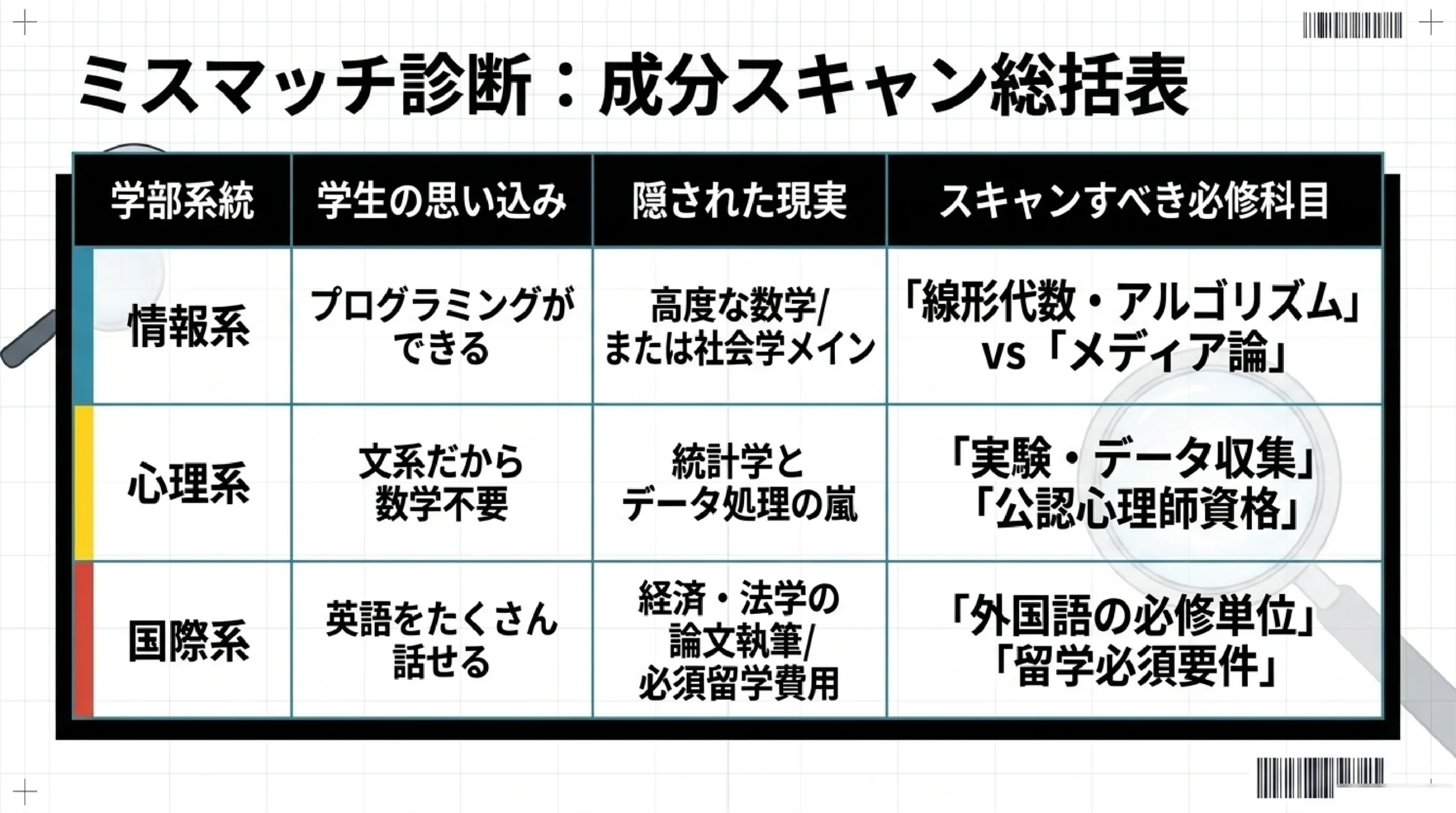 「学部名にだまされない」同じ名前でも中身が違う学部の見抜き方