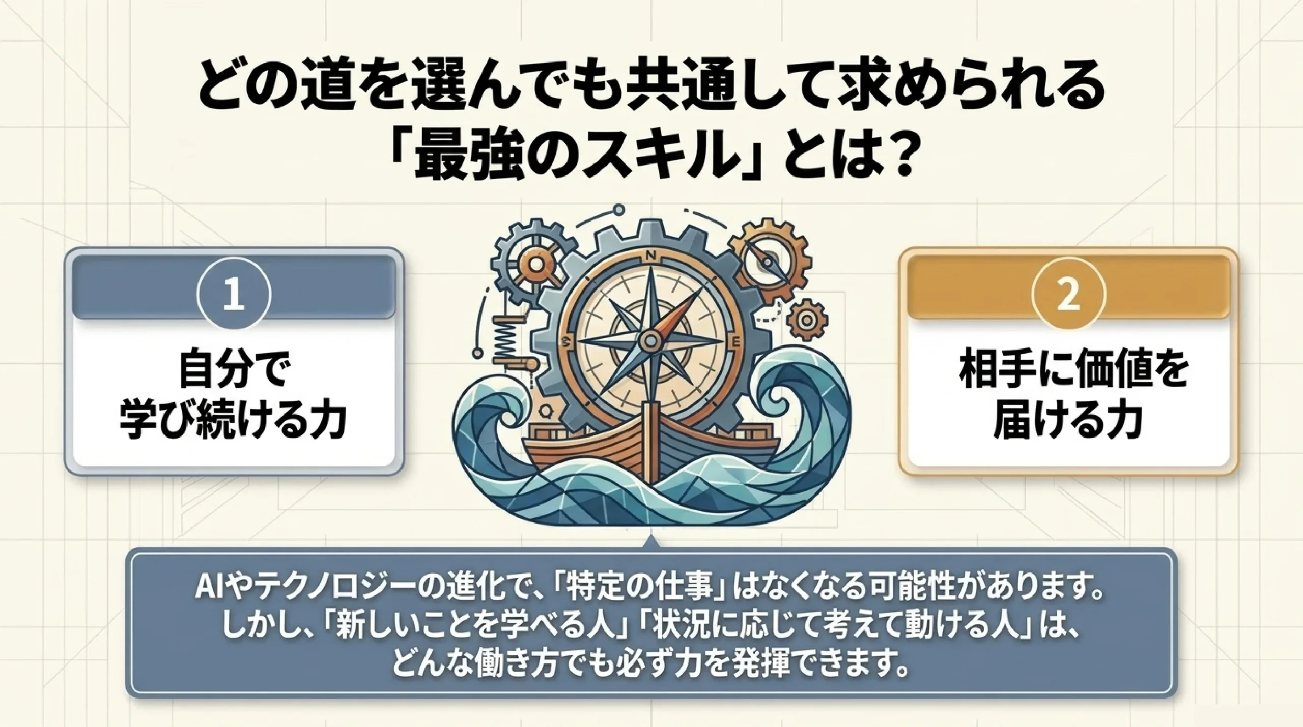 起業・フリーランス・副業・転職前提｜働き方の多様化を高校生向けに｜どの道を選んでも共通して求められる