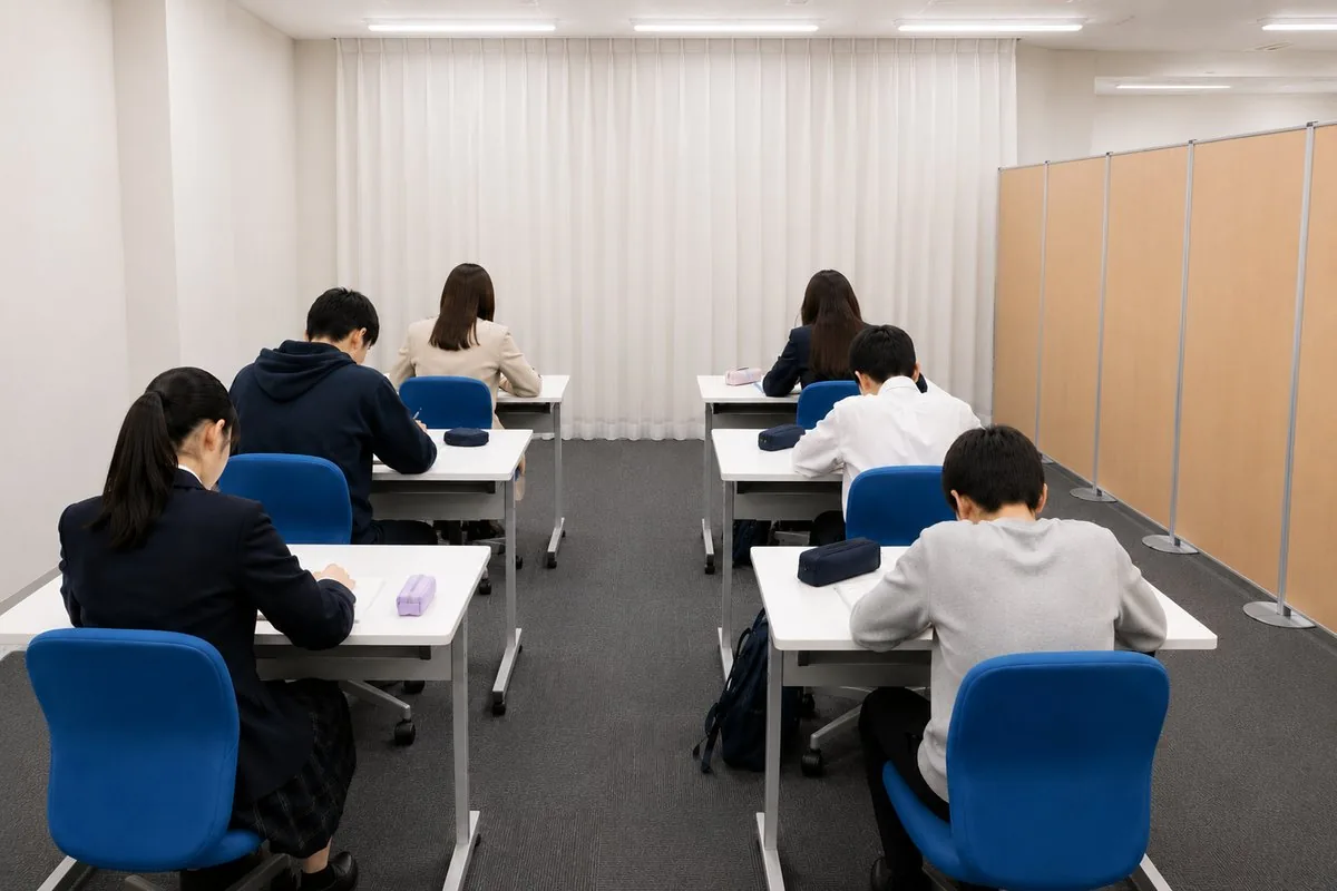 あざみ野・すすき野の個別指導塾MySTEPの教室で自習・演習に取り組む生徒たち